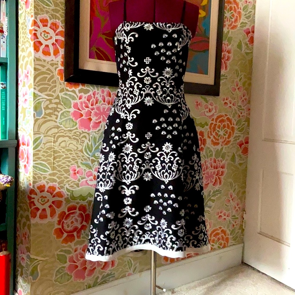 Embroidered party dress sz 8